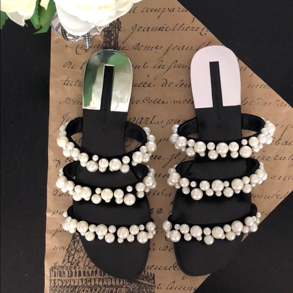 Zara Shoes - Zara Pearl Slides